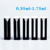 OP31, Black Walls Semi Micro Cuvettes, 2 Clear Windows, Volume: 0.35/0.7/1.05/1.4/1.75mL, Optical Glass Material