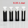 QM22, Black Semi Micro Cuvettes, KORKI PTFE, Objętość: 0,35/0,7/1,05/1,4 ml, kwarc